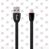 кабель для заряджання Avantis  USB - Type-C,  1м, 2.0А  чорний, плоский силіконове обплет. Plane