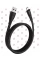 кабель для заряджання Avantis  USB - Micro USB,  1м, 3.0А  чорний, круглий силіконове обплет.
