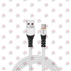кабель для зарядки Avantis  USB - Type-C,  1м, 3.0А  белый, круглый силиконовая оплетка