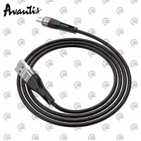 кабель для зарядки Avantis  USB - Micro USB,  1м, 2.4А  черный, круглый силиконовая оплетка