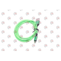 кабель для зарядки Armer  USB - Micro USB,  1м, зеленый, круглый, ткан. оплетка