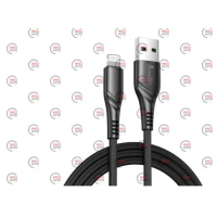 кабель для зарядки Avantis  USB - iPhone,  1м, 3.0A  черный, круглый рефленная оплетка  Business