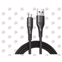 кабель для заряджання Avantis  USB - Micro USB,  1м, 3.0A  чорний, круглий рифлене обплет.  Business