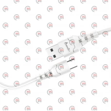 кабель для зарядки Avantis  USB - Type-C,  1м, 3.0А  белый, круглый силиконовая оплетка  QC