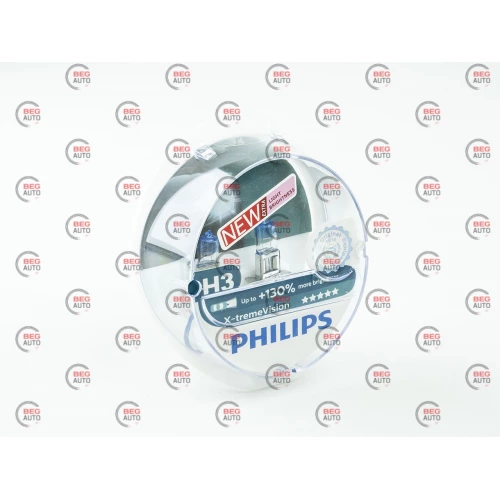 лампа H3 12V 55 W  PHILIPS X-treme Vision +130%  (2шт) new*****
