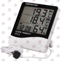 часы-термометр, влагомер, будильник, календарь, крепление на стену, выносной датчик температуры