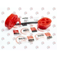 резинки крепл.глуш.Газель, 31105 (овал.) полиуретан красная Beg-Line 2шт.