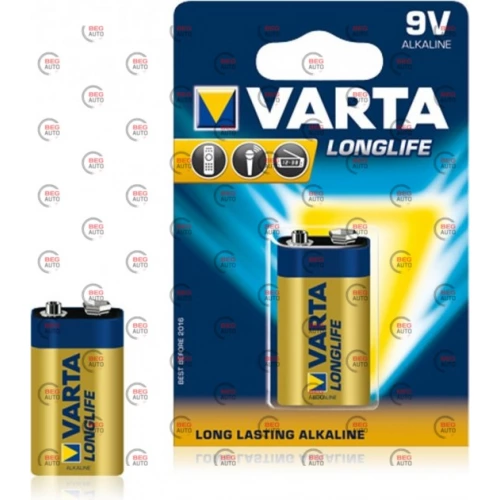 батарейка  "КРОНА"  лужна 9.0V прямокутна Varta Longlife Extra Alkaline блістер