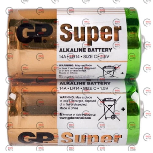 батарейка тип C лужна 1.5V середня GP Super Alkaline 2шт плівка