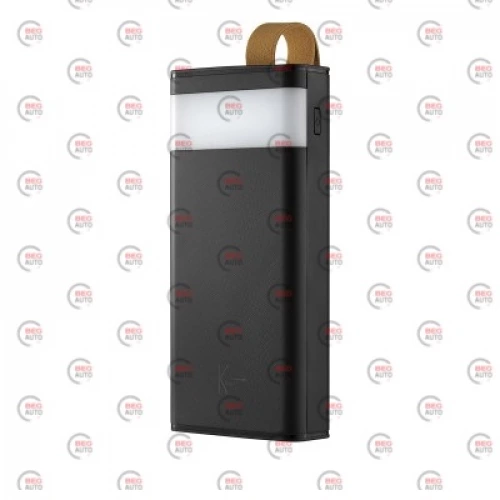 повербанк 20000 mAh, 2 USB вихід, заряд через MicroUSB/Type-C, індикатор заряду