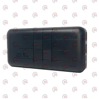 повербанк 20000 mAh, 2 USB виходи, заряд через MicroUSB/Type-C, індикатор заряду, чорний