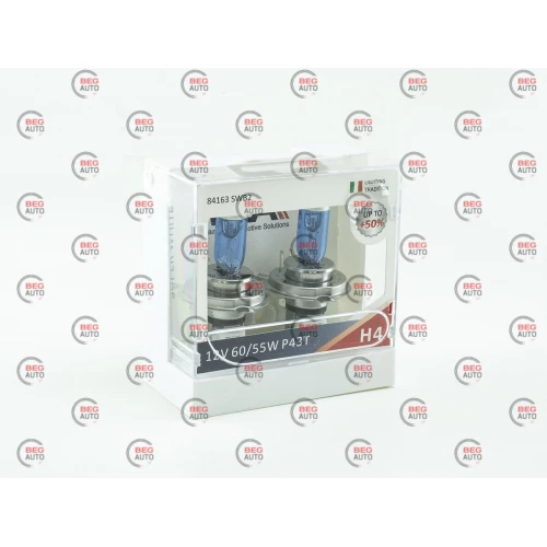 лампа H4 12V 60/55 (43) MTA Super White +50% (2шт)