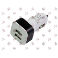 зарядка от прикуривателя  2USB  2.1А квадратный (картон), Евро
