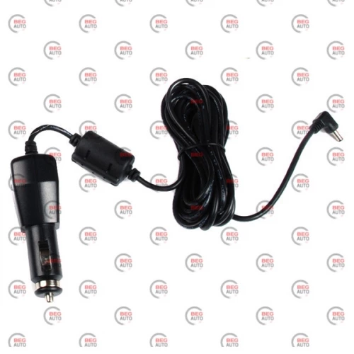 зарядное устройство от прикуривателя для видеорегистратора Gazer 4м, 5В/0,7А с кругл разъ. (под зак)