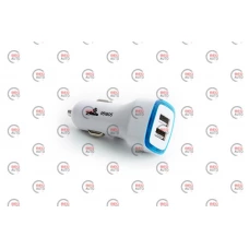зарядка от прикуривателя 12Atelie  2USB  2.1А, прямоугол. белый, Евро