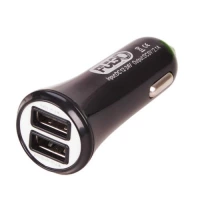 зарядка от прикуривателя Voin  2USB  2.1А черный, удлиненный Евро/ВАЗ