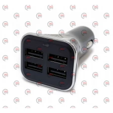 зарядка от прикуривателя Armer  4USB  4.8А, прямоуголный чорный, Евро