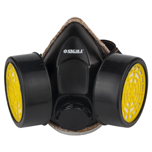 маска респіратор з двома фільтрами (вугільні фільтри) Sigma