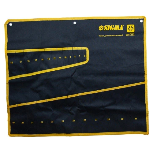 чохол для гайкових ключів 25 кишень 6-28, 30, 32 пласт. замки, двійн. тканина, ремені