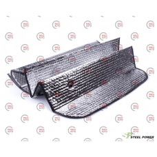 шторка солнцезащитная зеркальная Steel Power (130x60см) S