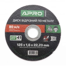 круг отрезной по металлу 125 х 1,6 мм Apro