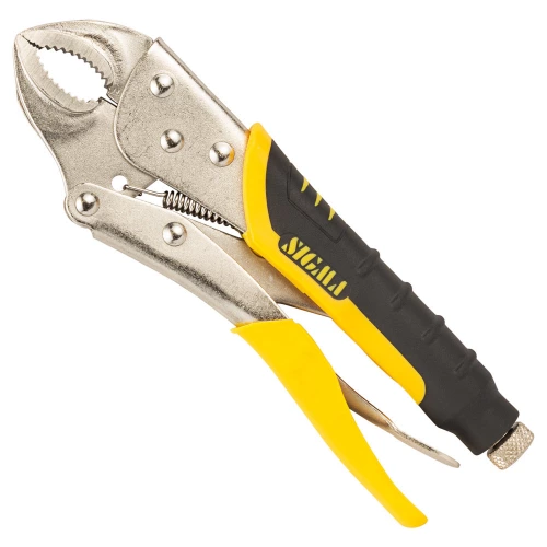 зажим с полукруглыми губками  (клещи зажимные) 250 мм обрезин. ручка