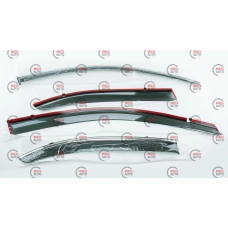ветровик Honda Accord  8 сед 2008-2015 (скотч) TopVisor  c хром молдингом