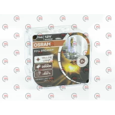 лампа H4 12V 60/55 (43) OSRAM FOG Breaker +60%(2шт)******** (колір свічення жовтий)