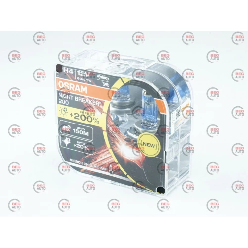 лампа H4 12V 60/55 (43) OSRAM Night Breaker +200% (2шт)
