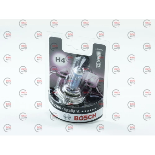лампа H4 12V 60/55 (43) BOSCH Gigalight + 200% блістер