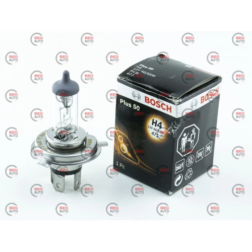 лампа H4 12V 60/55 (43) BOSCH +50%