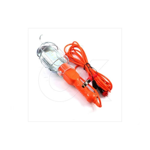 фонарь-переноска диодный  12 LED 12-24В, 5м, прикур., крючок Dk