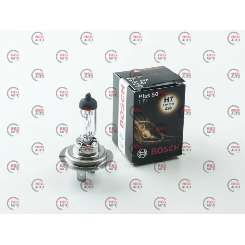 лампа H7 12V 55 W BOSCH +50%