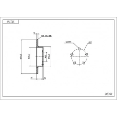 диск тормозной зад. Audi 100 C3 (d245x10mm)  (HART)