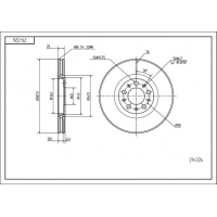 Диск гальмівний пер. VW Caddy III,IV/Golf V/VI/VII (287.8mmx25mm)  (HART)