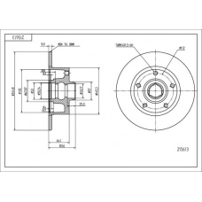 Диск гальмівний зад. Audi A4 B5 (d245x10mm)  (HART)