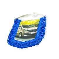 сувенир на зеркало "Вымпел Renault" прямоугольный (фото Буса, бахрома по бокам)