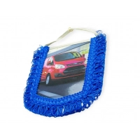 сувенир на зеркало "Вымпел Ford" прямоугольный (фото Буса, бахрома по бокам)
