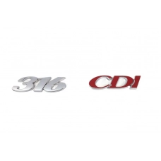 эмблема багажника "316 CDI" 2012-2013 красная
