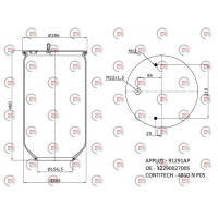пневмобалон прицепа SAF  (APLUS)  CONTI (4810 N P05)