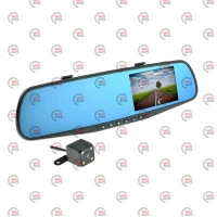 дзеркало-відеореєстратор із камерою з/в, диспл. 4,3", 1280x720 (HD), 120°, до 32 Гб