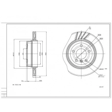 Диск гальмівний зад. BMW X3 (E83) (320x22mm)  (HART)