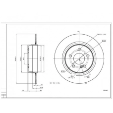 Диск гальмівний зад. MB C-Class (d300x10) 07->  (HART)
