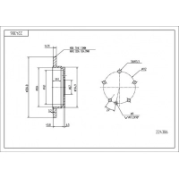 Диск гальмівний зад. MB M-Class W163 (d285x15) 98->  (HART)