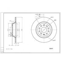диск тормозной зад. VW Passat (14->), Golf (12->), Audi A3, Q3, Skoda (300mmx12mm) (HART)