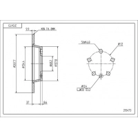 Диск гальмівний зад. VW Shanan, Ford Galaxy (268x10mm) 95->  (HART)