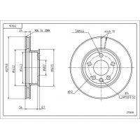 диск тормозной пер. VW T4 (90-03) (280mmx24mm)  (HART)