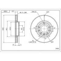 Диск гальмівний пер. Opel Vectra C  (285mmx25mm)  (HART)