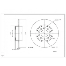 Диск гальмівний зад. Alfa Romeo 159 (d292x22mm)  (HART)