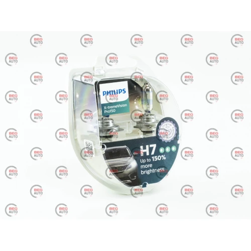 лампа H7 12V 55 W PHILIPS X-treme Vision Pro150 +150% (2шт)